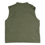 BANNER Mens Green Utility Vest Jacket XL Polyester Blend Plain Zip Pockets