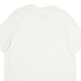 ADIDAS Mens White Crew Neck Graphic T-Shirt M Cotton Blend Sportswear Casual