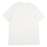 ADIDAS Mens White Crew Neck Graphic T-Shirt M Cotton Blend Sportswear Casual
