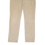 CALVIN KLEIN JEANS Womens Cotton Blend Beige Regular Straight Trousers W32 L32
