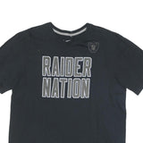 NIKE Mens Black Raider Nation Graphic T-Shirt XL Short Sleeve Crew Neck Sports