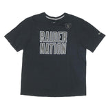 NIKE Mens Black Raider Nation Graphic T-Shirt XL Short Sleeve Crew Neck Sports