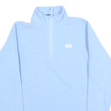 HELLY HANSEN Womens Blue Pullover Plain 1/4 Zip Polyester Jumper M Outdoor