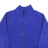 WORLD FAMOUS Mens Blue Jacket L Polyester Blend Zip Up Plain Comfortable Casual