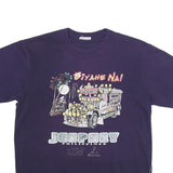 Mens Navy Graphic Print T-Shirt M Short Sleeve Crew Neck Casual Cotton