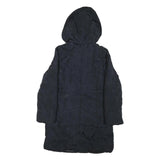 CALVIN KLEIN JEANS Womens Black Puffer Jacket XL Polyester Blend Hooded Zip