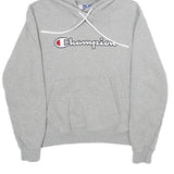 CHAMPION Mens Grey Hoodie M Cotton Blend Pullover Hooded Sweatshirt Casual