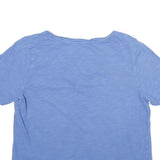 BODEN Womens Blue T-Shirt S Short Sleeve V-Neck Casual Soft Cotton