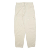 LEVI'S Womens Beige Cotton Blend Regular Fit Straight Leg Trousers W31 L31