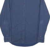 TOMMY HILFIGER Mens Blue Button Down Shirt M Cotton Blend Casual Stylish
