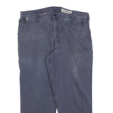 CARHARTT Mens Cotton Blend Blue Relaxed Straight Trousers W40 L30 Workwear