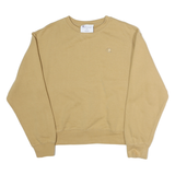 CHAMPION Womens Beige Crew Neck M Cotton Pullover Sweatshirt Casual
