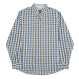 LEE Mens Blue & Green Check Shirt L Cotton Long Sleeve Button Collar Casual