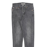 LEVI'S Womens Jeans Grey Slim Skinny Denim Raw Hem W25 L26 Stylish