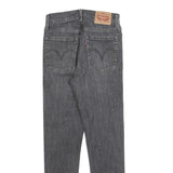 LEVI'S Womens Jeans Grey Slim Skinny Denim Raw Hem W25 L26 Stylish