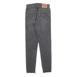 LEVI'S Womens Jeans Grey Slim Skinny Denim Raw Hem W25 L26 Stylish