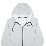 NIKE Mens Grey Pullover Hooded Hoodie L Lightweight Cotton Blend Sportswear