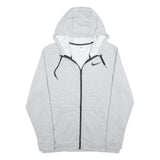 NIKE Mens Grey Pullover Hooded Hoodie L Lightweight Cotton Blend Sportswear