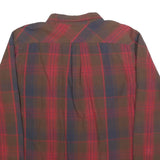 LEVI'S Mens Red Brown Check Shirt XL Button-Down Collar Cotton Casual
