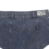 ALEXANDER MCQUEEN Womens Denim Shorts Blue XS W26 Cropped Designer