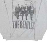 THE BEATLES Mens Grey Sweatshirt Crew Neck S Band Print Cotton Blend Pullover