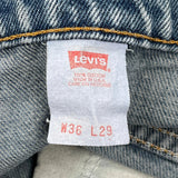 Made In USA Levis Orange Tab Jeans - 35W 29L Blue Cotton