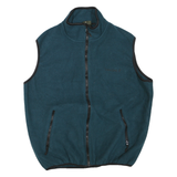 TIMBERLAND Mens Blue Jacket L Polyester Blend Sleeveless Zip Pocket Casual