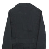 AMISU Womens Black Cotton Blend Button Jacket XS Casual Utility Style