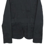 AMISU Womens Black Cotton Blend Button Jacket XS Casual Utility Style