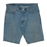 Levis Denim Shorts - 34W 11L Light Wash Cotton
