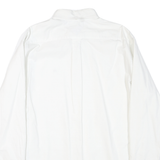 TOMMY HILFIGER Mens White Classic Button-Down Shirt L Cotton Blend Casual Formal