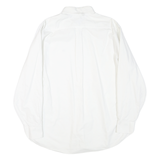 TOMMY HILFIGER Mens White Classic Button-Down Shirt L Cotton Blend Casual Formal