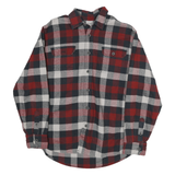 JACHS Mens Red Black & White Check Shirt M Cotton Blend Casual