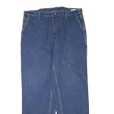 CARHARTT Mens Jeans Blue Regular Straight Denim W40 L32 Workwear Durable Zip