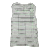 PUMA Mens Grey & Green Patterned Sleeveless V-Neck Plain Cotton Blend M Jumper