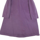 BAUER Womens Purple Wool Blend Button Jacket M Classic Plain Button Fastening