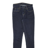 LEVI'S Womens Slim Blue Denim Dark Skinny Jeans W25 L29 High Rise Zip