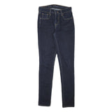LEVI'S Womens Slim Blue Denim Dark Skinny Jeans W25 L29 High Rise Zip