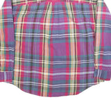 FIELD GEAR Mens Purple & Pink Check Shirt L Cotton Blend Casual Button-Up