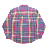 FIELD GEAR Mens Purple & Pink Check Shirt L Cotton Blend Casual Button-Up