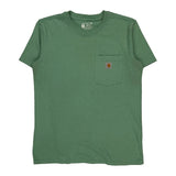 Carhartt T-Shirt - Small Green Cotton