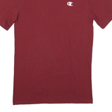 CHAMPION Mens Maroon Crew Neck Short Sleeve T-Shirt XS Classic Cotton Blend