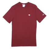 CHAMPION Mens Maroon Crew Neck Short Sleeve T-Shirt XS Classic Cotton Blend