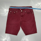 True Religion Denim Shorts - 34W 11L Red Cotton