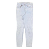 LEVI'S Womens Slim Light Blue Denim Jeans W26 L26 Classic Button Closure