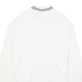 NAUTICA Mens White Pullover Plain Crew Neck Basic Knit Jumper XL Cotton