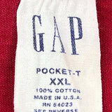 Made In USA Blank Gap T-Shirt - 2XL Red Cotton