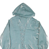 BEST UNITED GARMENT Womens Blue Jacket XL Polyester Blend Hooded Zip Plain