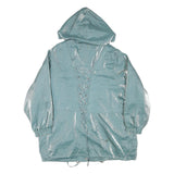 BEST UNITED GARMENT Womens Blue Jacket XL Polyester Blend Hooded Zip Plain