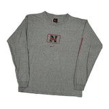 University Of Nebraska Nike Long Sleeve T-Shirt - XL Gray Cotton